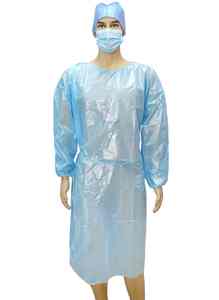 Robe jetable d'isolement blouse médicale imperméable PP + PE avec certification CE - Product Image 3