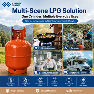Bouteille de gaz GPL en acier rechargeable Zhangshan OEM 21,6 L, bouteille de <span class=keywords><strong>propane</strong></span> recyclable, couleur personnalisée pour les distributeurs en Amérique latine - Product Image 5