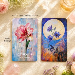 Tarjetas de Oráculo con Diseño Floral Impresas a Todo Color, Ecológicas y Personalizadas al por Mayor, Mazo de 56 <span class=keywords><strong>Cartas</strong></span> de Sabiduría Curativa para el <span class=keywords><strong>Amor</strong></span> y el Crecimiento Espiritual - Product Image 6