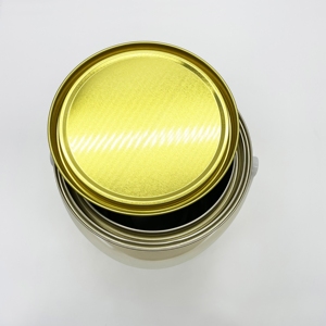 Seau en métal JUWEI personnalisé avec impression dorée, 4,5 L, recyclable, étanche, non toxique, antirouille, vernis brillant, peinture chimique - Product Image 6