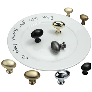 Maniglie per Mobili in Lega di Zinco Stile Francese Rotonde/Ovali - Pomelli a Uovo di Colomba a Foro Singolo per Armadietti/Cassetti di Camere da Letto e Magazzini |   Moderno - Product Image 1