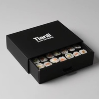 Boîte à sushi à emporter personnalisée de luxe avec impression numérique, boîte à tiroir coulissant, boîte à desserts variés, boîte à macarons, boîte à sushi à emporter