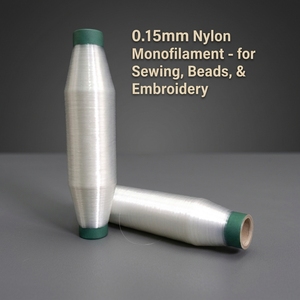Fil monofilament en nylon noir de 0,15 mm <span class=keywords><strong>pour</strong></span> la couture et la broderie de <span class=keywords><strong>perles</strong></span>, ultra-fin, invisible sur tissu foncé, haute résistance - Product Image 3