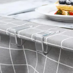 Transparent Plastic Tablecloth Clips, Hold Down Clips Table Cloth Holder for Wedding Party Indoor Outdoor Picnic ( Large)