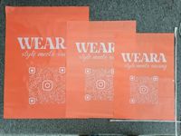 Sac d'expédition personnalisé avec logo imprimé, poignée en patch, en PE, résistant à l'humidité, impression sérigraphique pour vêtements