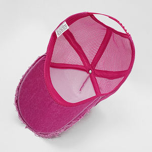 Casquette de baseball unisexe en denim de coton à 5 panneaux, ajustable, effet vieilli, avec broderie de logo personnalisée, design stylé, pour l'extérieur - Product Image 6