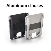 Portefeuille tactique pour permis de conduire et carte d'identité, capacité de 12 cartes, portefeuille en métal avec blocage RFID pour hommes, OEM