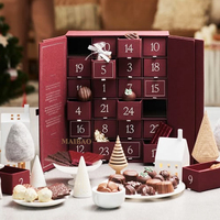 Boîte de calendrier de l'avent de Noël de luxe avec logo personnalisé, boîte en carton, papier, calendrier du Ramadan, boîte à chocolat, boîte à bonbons, distributeur de bonbons