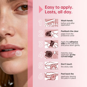 Patch anti-herpès à l'<span class=keywords><strong>huile</strong></span> d'<span class=keywords><strong>arbre</strong></span> à thé, 8 points, ingrédient naturel, imperméable, antibactérien, avec adhésif médical hydrocolloï<span class=keywords><strong>de</strong></span> - Product Image 2