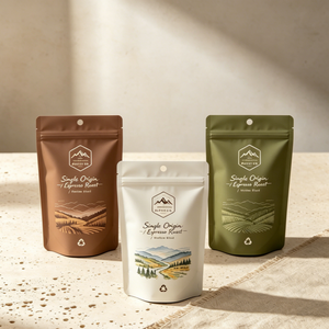 Bolsa de Café y Té Reciclable de Alta Barrera Mono-PE Sostenible, Cumple con PPWR, Bolsa con Cierre 100% PE, Logotipo Personalizado OEM - Product Image 3