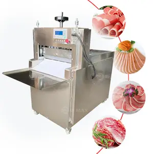 Factory Supply Frozen Beef Meat Bacon Slicer Automatic Meat Roll Cutting Machine Beef Lamb Roll Slicing Machine