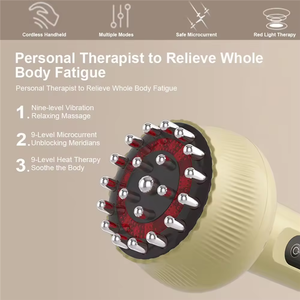 Set de Terapia de Masaje Eléctrico Multifunción Gua Sha y Ventosas Inteligentes para Alivio del Dolor y Celulitis - Product Image 2