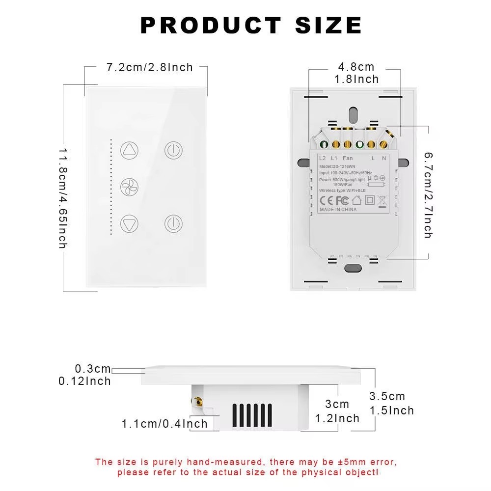 118mm * 72mm(4.65in*2.83in)