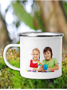 <span class=keywords><strong>Tazas</strong></span> esmaltadas <span class=keywords><strong>personalizadas</strong></span> de 350ml, <span class=keywords><strong>tazas</strong></span> esmaltadas de 8cm de Metal para el desayuno, fiestas de leche, taza esmaltada inspirada en INS, logotipo de <span class=keywords><strong>texto</strong></span> fotográfico, nombre personalizado para - Product Image 5