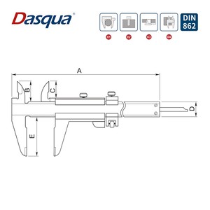 Dasqua 0-150mm Fine Adjustment With Monoblock vernier Caliper - Product Image 2