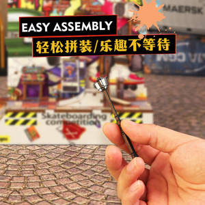 <span class=keywords><strong>Casa</strong></span> Pequeña para Armar, Modelo SL-25, <span class=keywords><strong>Casa</strong></span> en Miniatura para Competencia <span class=keywords><strong>de</strong></span> Skateboarding, Juguete Decorativo Hecho a Mano - Product Image 3