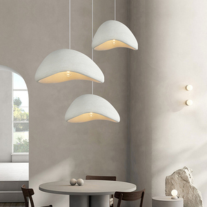 Lampada pendente moderna design in resina grige E27 bianco ovale a sospensione <span class=keywords><strong>per</strong></span> decorazione <span class=keywords><strong>per</strong></span> la casa Art ristorante S'guindoor lampada a sospensione - Product Image 5