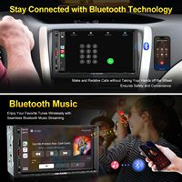 7 pouces 2 Din autoradio stéréo autoradio sans fil Android CarPlay avec caméra de recul AHD IPS écran tactile miroir lien BT 5.0 RDS AM FM