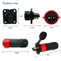Ensemble de prises pour moteur de pêche à la traîne à 2 broches, 50A, 12V/24V/36V/48V, connecteur rapide étanche IP67 pour bateau marin, pour câble 6/8 AWG