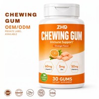 OEM/ODM Immununterstützender Kaugummi mit Vitamin C, Zink und Holunderbeere |   Zuckerfreier Orangengeschmack |   GMP-Nahrungsergänzungsmittel OEM