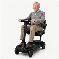 Scooter pliable léger avec logo personnalisé NFC pour personnes âgées, batterie au lithium 24V6.6Ah, scooter portable à 4 roues pour avion