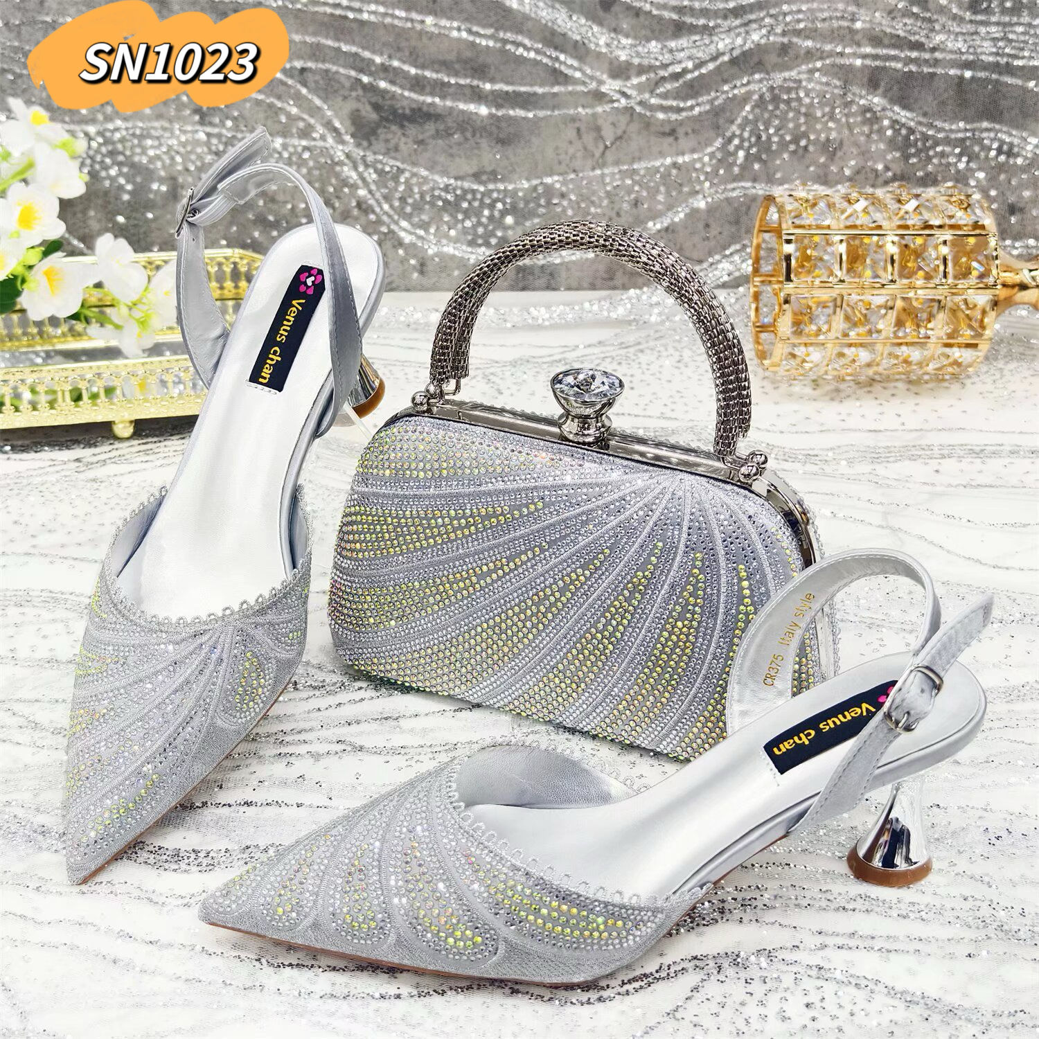 Wedding Shoes Grey Sandals And Matching Bag Shop Our Italian