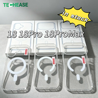 Étui de téléphone de luxe transparent magnétique en TPU + acrylique antichoc pour 16 Pro Max