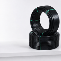 Tuyau d'irrigation flexible en polyéthylène HDPE résistant à l'usure, noir, à paroi intérieure lisse, protection anti-UV pour le transport d'eau agricole