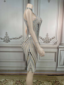 NOVANCE Y2548 Amazons Best Seller List Diamond Stripe Rhinestone Dress Party & Holiday Supplies para Fest Dinner Party - Product Image 3