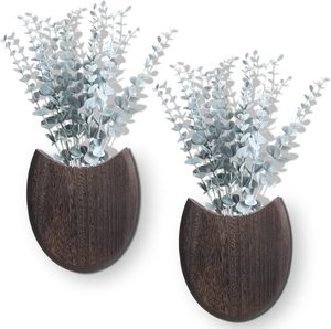 Macetas <span class=keywords><strong>de</strong></span> <span class=keywords><strong>Pared</strong></span> <span class=keywords><strong>de</strong></span> <span class=keywords><strong>Madera</strong></span> con Plantas Artificiales, Decoración <span class=keywords><strong>de</strong></span> <span class=keywords><strong>Pared</strong></span> Estilo Rústico Bohemio, Floreros <span class=keywords><strong>de</strong></span> Bolsillo, Decoración Interior para Entrada, Pasillo, Baño - Product Image 3