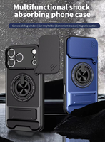 Nouvelle coque de téléphone étanche en TPU+PC avec anneau magnétique rotatif à 360° de style mécanique électroplaqué pour S26 Ultra S25 S24