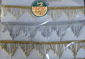 Encaje de Perlas de Diseño con Borde Decorativo para Saree, Dupatta, Blusa, Artesanía y Bordado - Product Image 4