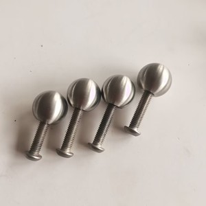 Stainless Steel 304 Modern Mini <strong>Door</strong> <strong>Knob</strong> Satin Brushed Finish Ambidextrous Handle for Wooden Glass <strong>Doors</strong> Bathroom Kitchen Use - Product Image 3
