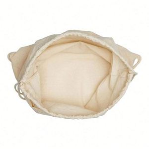 Durable Cotton <b>Drawstring</b> Tote Travel Storge Bag Blank Plain Canvas String <b>Backpack</b> With Custom Logo - Product Image 6