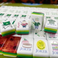 Jeu de Mahjong américain moderne en acrylique, 160 tuiles, jeu de table, best-seller