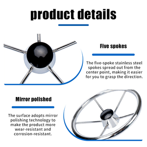 <span class=keywords><strong>Volant</strong></span> de direction marin en acier inoxydable, quincaillerie pour yacht et gouvernail de <span class=keywords><strong>bateau</strong></span>, pièces et accessoires marins en gros - Product Image 4