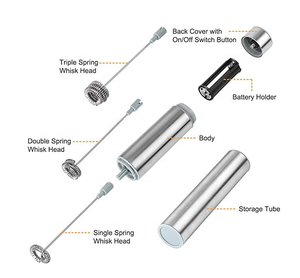 Frisseuse électronique pour café Cappuccino, en acier inoxydable, lots de 2 pièces/paquets, vente d'usine, lots avec fouet aux œufs - Product Image 3