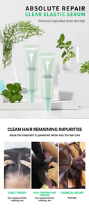 Sérum capillaire à base de plantes pour éliminer les impuretés avant le traitement, essence de prétraitement 20 ml, sérum réparateur élastique pour cheveux - Product Image 3