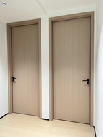Fabricant chinois de nouveaux modèles de portes intérieures minimalistes en bois massif pour chambre à coucher et salle de bain avec isolation acoustique