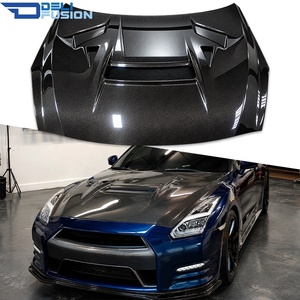 ฝากระโปรงหน้าคาร์บอนไฟเบอร์แท้แบบมีช่องระบายอากาศ สำหรับ Nissan GTR R35 ปี 2008-2016 รุ่น VRS Style ชุดแต่งรถยนต์ - Product Image 1