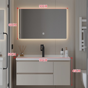 Cream Style Bathroom Vanity Set with Ceramic Integrated Basin for Bathroom Washroom Smart Mirror Cabinet - Product Image 6