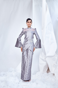 <span class=keywords><strong>ชุด</strong></span>แต่งงานมุสลิมแขนยาวสีขาวแบบสุภาพ <span class=keywords><strong>ชุด</strong></span>แต่งงานแบบเรียบง่าย ปักลายบาจูกูรุง จาก SIPO มาเลเซีย - Product Image 2