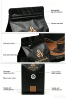 Sachet Doypack à fond plat avec soufflet, imprimé en héliogravure personnalisé, à huit soudures latérales, fermeture éclair supérieure, résistant à l'humidité, pour noix et graines
