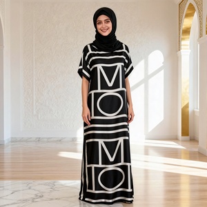 New Design Printed Satin Casual Everyday Abaya for Muslim Women Modest Dress Fashion from China Abaya Manufacturer - Product Image 3