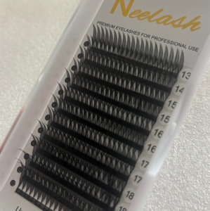 Extensiones de Pestañas Neelash Modelo Comic Hechas a Mano, Libres de Crueldad Animal, Estilo Anime Spike, 8mm 20mm J B C D L U Curl, Más Oscuras, Raíz Más Gruesa - Product Image 3