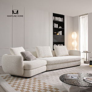 Wholesale Modern Luxury Boucle Corner <b>Sofa</b> L Shaped Sectional <b>Sofa</b> <b>for</b> Living Room Apartment Hotel Project - Product Image 1