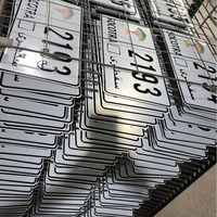 Plaques d'immatriculation automobiles en alliage d'aluminium, plaques d'immatriculation artisanales standard américaines, semi-finies, photos de marques