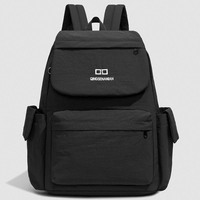 Sac à dos en nylon de couleur unie, minimaliste, polyvalent et élégant, durable, léger, avec fermeture éclair, pour l'école et les déplacements quotidiens