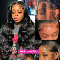 Wig Rambut Asli Brasil 100% Cuticle Aligned 15A Double Drawn Body Wave HD Lace Front Pre Plucked Glueless 13x4 13x6