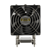 Refroidisseur de processeur de serveur COOLSERVER CS-AM4/5-4UR22-T 12V DC 180W, 5 caloducs en cuivre et dissipateur thermique en aluminium pour boîtier d'ordinateur AM5 4U
